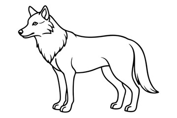 Wild Wolf Outline