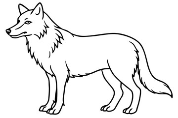Wild Wolf Outline