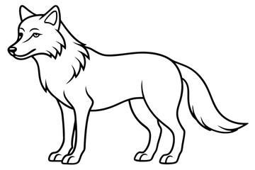 Wild Wolf Outline