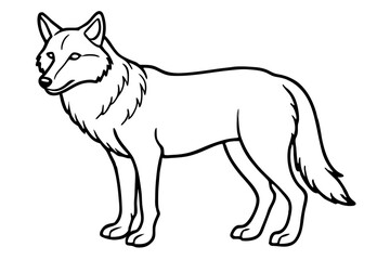 Wild Wolf Outline