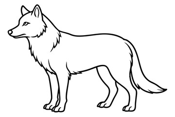Wild Wolf Outline