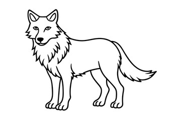 Wild Wolf Outline