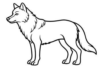 Wild Wolf Outline