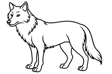 Wild Wolf Outline