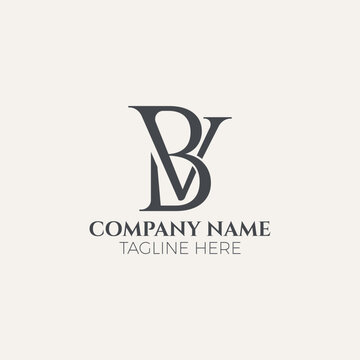 BV monogram letter logo design
