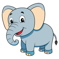 Obraz premium Elephant white background