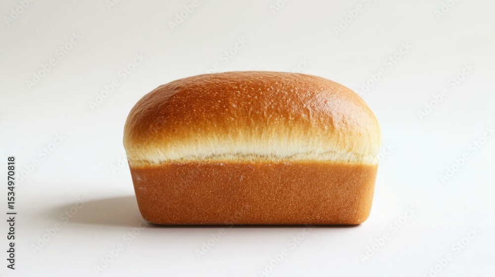 Poster baked loaf of bread on plain background in studio setting