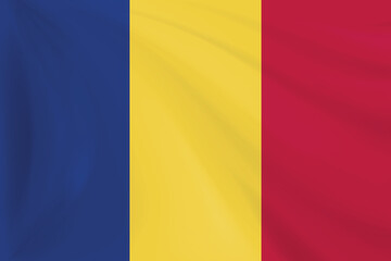 National flag of Romania. Vector graphics.