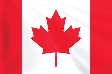 National flag of Canada. Vector graphics.