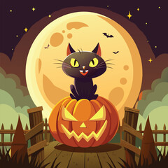 Fototapeta premium Whimsical Halloween Dog Illustration with Letter L Design