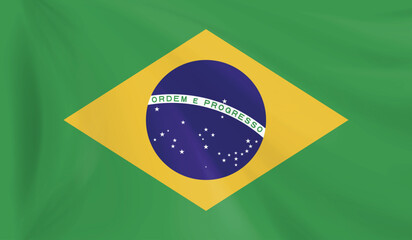 Fototapeta premium National flag of Brazil Vector graphics.