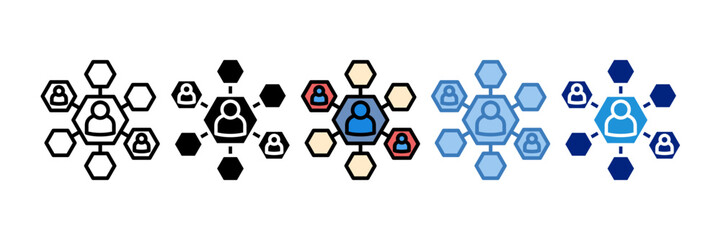Business Network Icon Element For Design