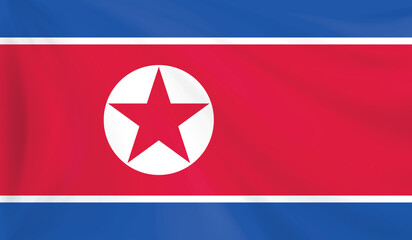 National flag of North Korea. Vector graphics.