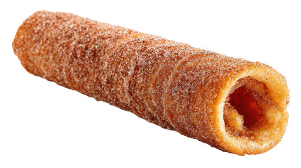 Delicious churro with a crispy exterior and sweet filling. transparent background
