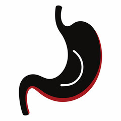 Stomach silhouette vector illustration