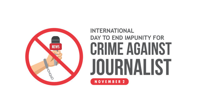 international day to end impunity for crimes against journalists vector concept design
