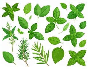 Collection Of Fresh Herbs