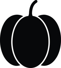 pumpkin on black background