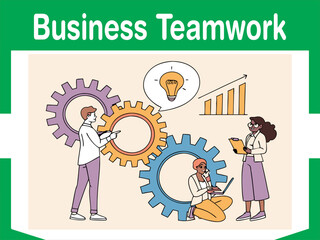 Business Teamwork Gear Animation