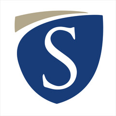 Letter S Shield Logo – Security Emblem and Protection Symbol Design
