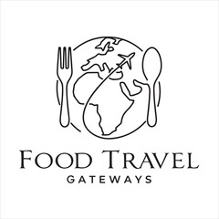 World Food Travel Logo &ndash; Culinary Tourism and Global Cuisine Adventure
