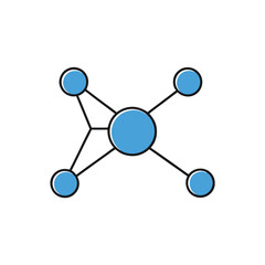 Fototapeta premium Abstract Connectivity Molecule Diagram with a Network Design