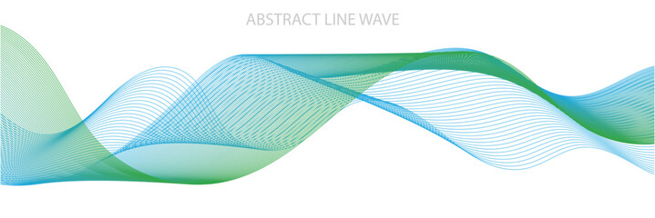 Abstract  wave lines on white background. Curved wavy line, smooth stripe. Thin line wavy abstract background. Digital frequency track equalizer. Vector illustration in eps 10.