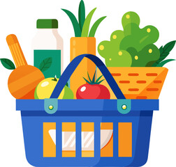grocery food basket  eco shopping bags and baskets (1).eps