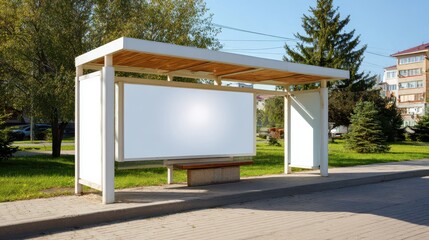 Bus stop billboard banner