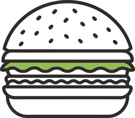 hamburger isolated for promoting food and restaura (1).eps