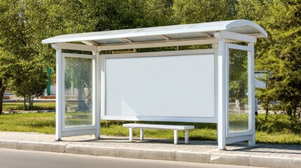 Bus stop billboard banner
