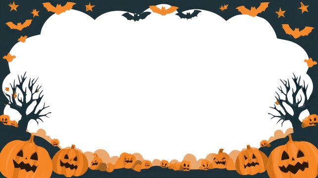 Digital Halloween picture frame template