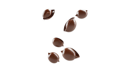 Obraz premium Delicious Macadamia Nuts Isolated on a Transparent Background Perfect for Culinary or Snack Use