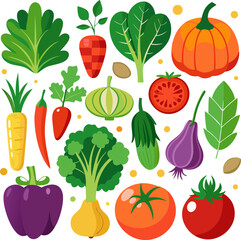 set of vegetables vector art illustration (1).eps