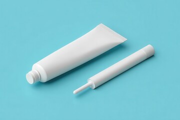 Cream bottle with tube mockup