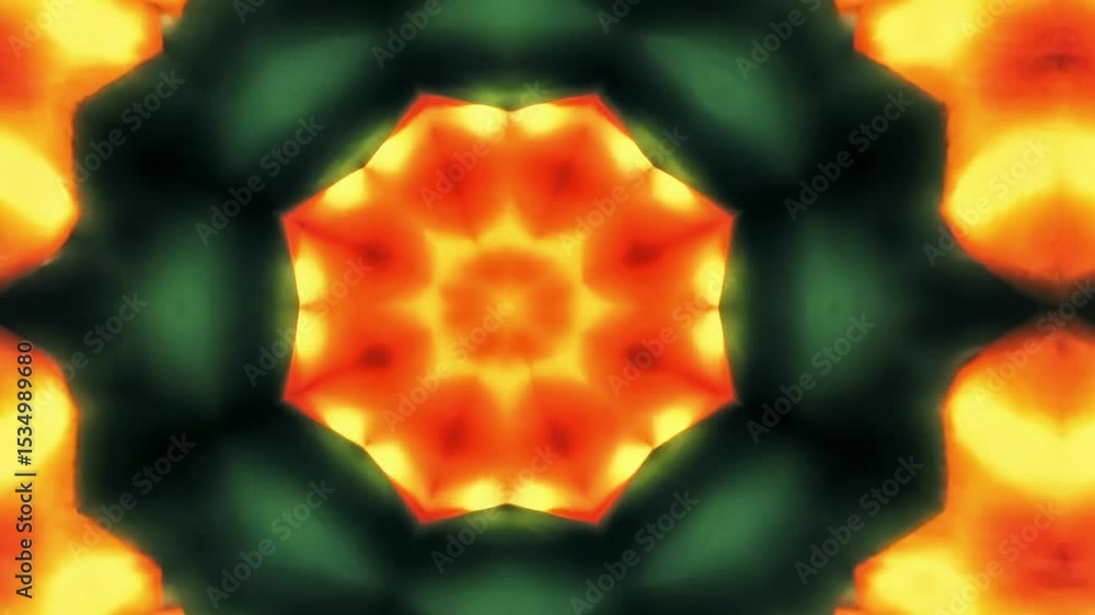 Poster vibrant kaleidoscopic patterns transform in mesmerizing display of colors and shapes