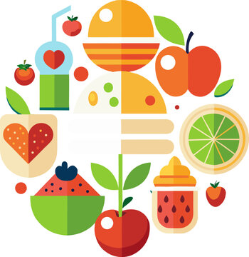 food and fruit vector illustration  food and bever.eps