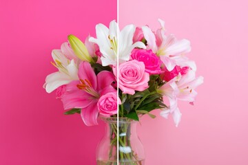 Obraz premium Flower bouquet mockup