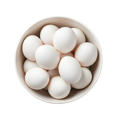 White Eggs in Bowl: A Culinary Resource on transparent background