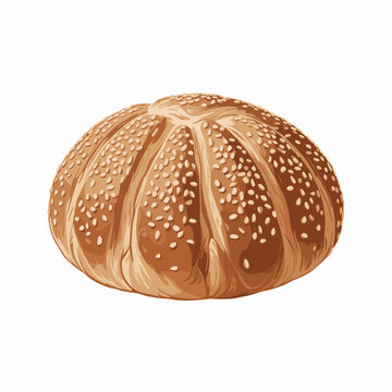 Traditional Taboon Bread with Sesame Seeds