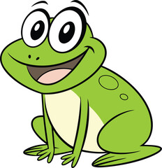 Happy cartoon frog illustration