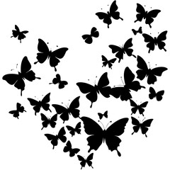 Fototapeta premium butterflies on a white background