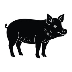 pig hand drawn.
