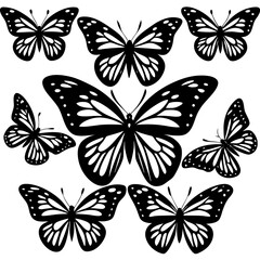 Obraz premium seamless pattern with butterflies