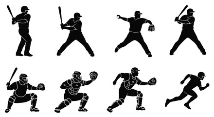 The Many Positions and Action Poses of Baseball Players On the Field