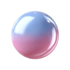 Shiny, smooth sphere with gradient of blue and pink colors creates calming and ethereal effect. reflective surface adds sense of depth and dimension