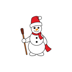 snowman with red hat
