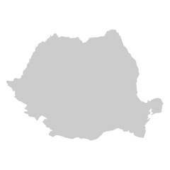 map of Romania shadow