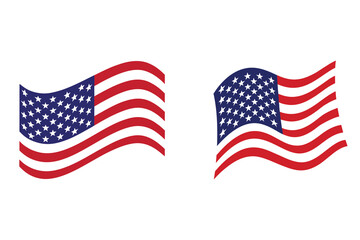 Obraz premium USA Waving Flag Vector Illustration Design