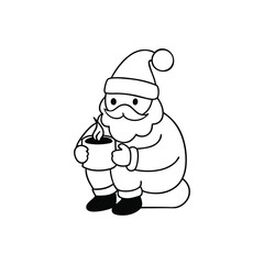 santa claus with a bag